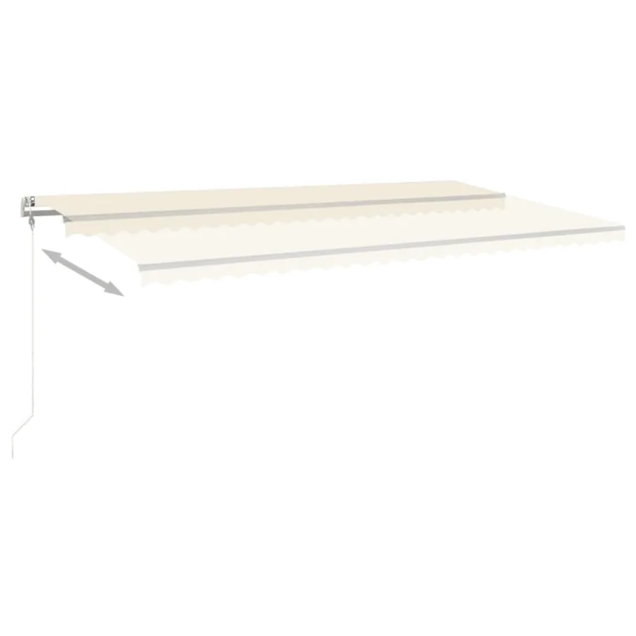 Auvent rétractable automatique 600x350 cm Crème - 3