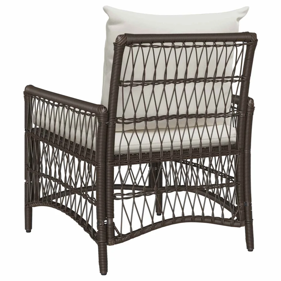 Chaise de jardin avec coussin Marron 73 x 61 x 77 cm polyrotin - 4