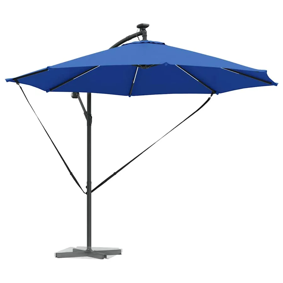 Parasol 294 x 294 x 248 cm Polyester et Aluminium Azur - 3