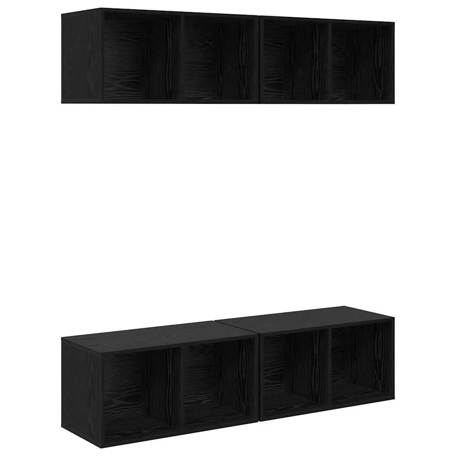 Ensemble meuble TV 4 pcs Chêne noir 37 x 37 x 72 cm - 2
