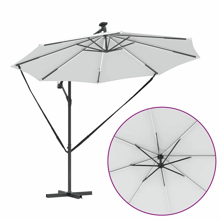 Parasol Sable 294 x 294 x 248 cm Polyester et Aluminium - 12