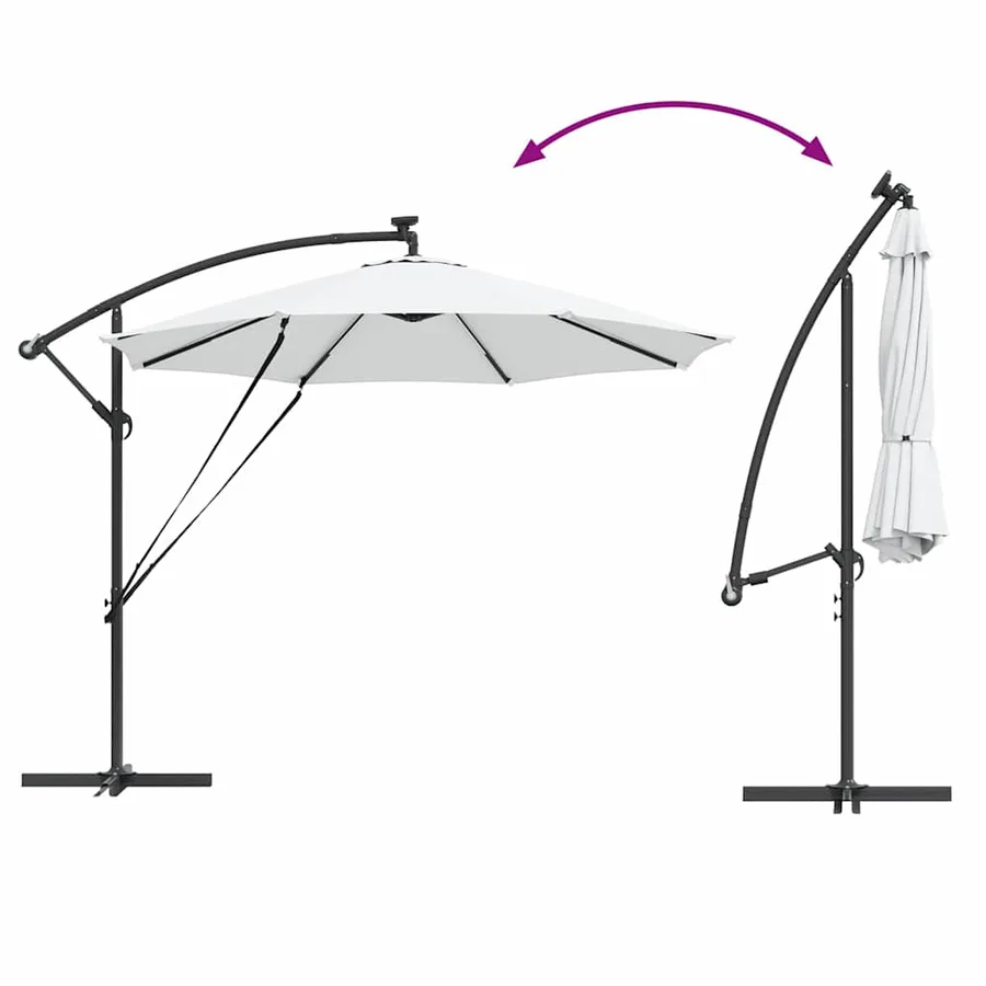 Parasol Sable 294 x 294 x 248 cm Polyester et Aluminium - 14