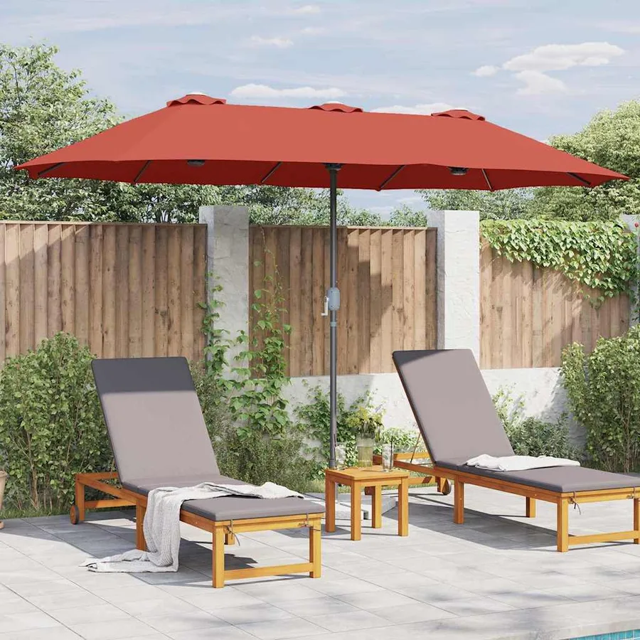 Parasol de jardin Terre cuite 370 x 197 x 239 cm - 4