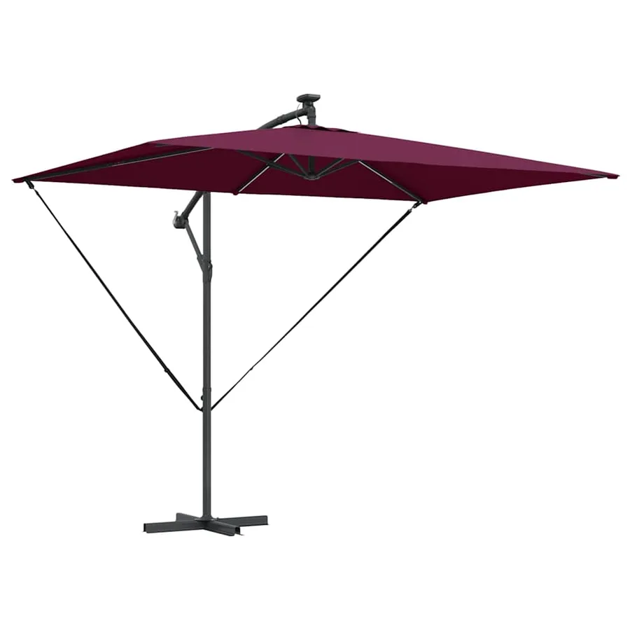 Parasol Bordeaux 294 x 200 x 270 cm Polyester et Aluminium - 2