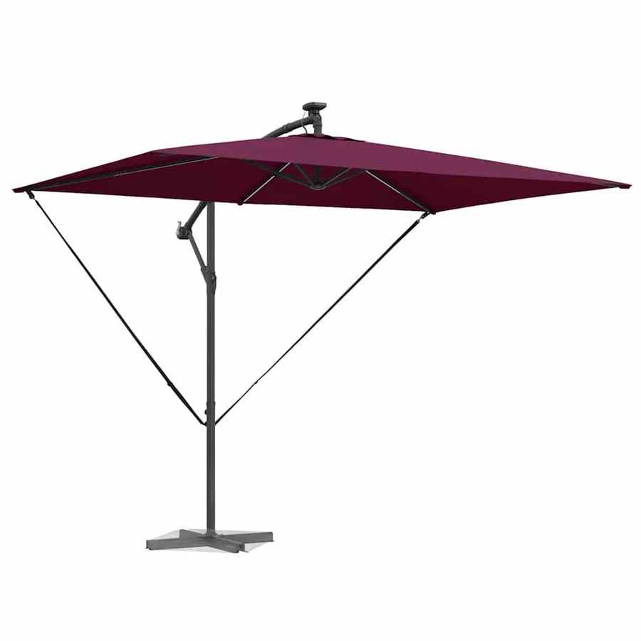 Parasol Bordeaux 294 x 200 x 270 cm Polyester et Aluminium - 3