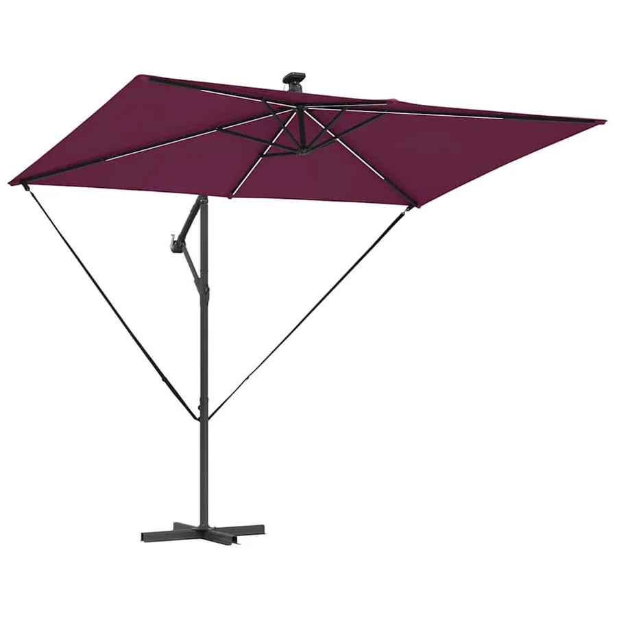 Parasol Bordeaux 294 x 200 x 270 cm Polyester et Aluminium - 5