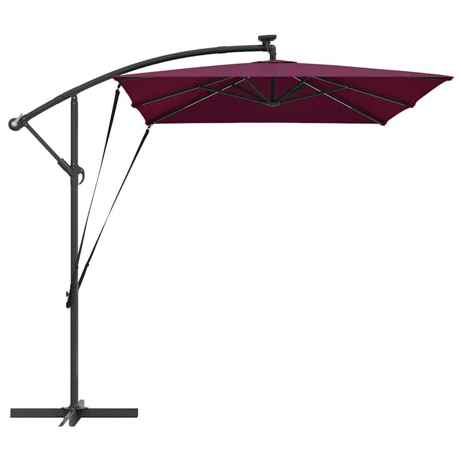 Parasol Bordeaux 294 x 200 x 270 cm Polyester et Aluminium - 7