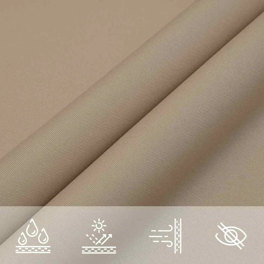 Voile d'ombrage taupe 7 x 5 x 5 m 100 % polyester Oxford - 7