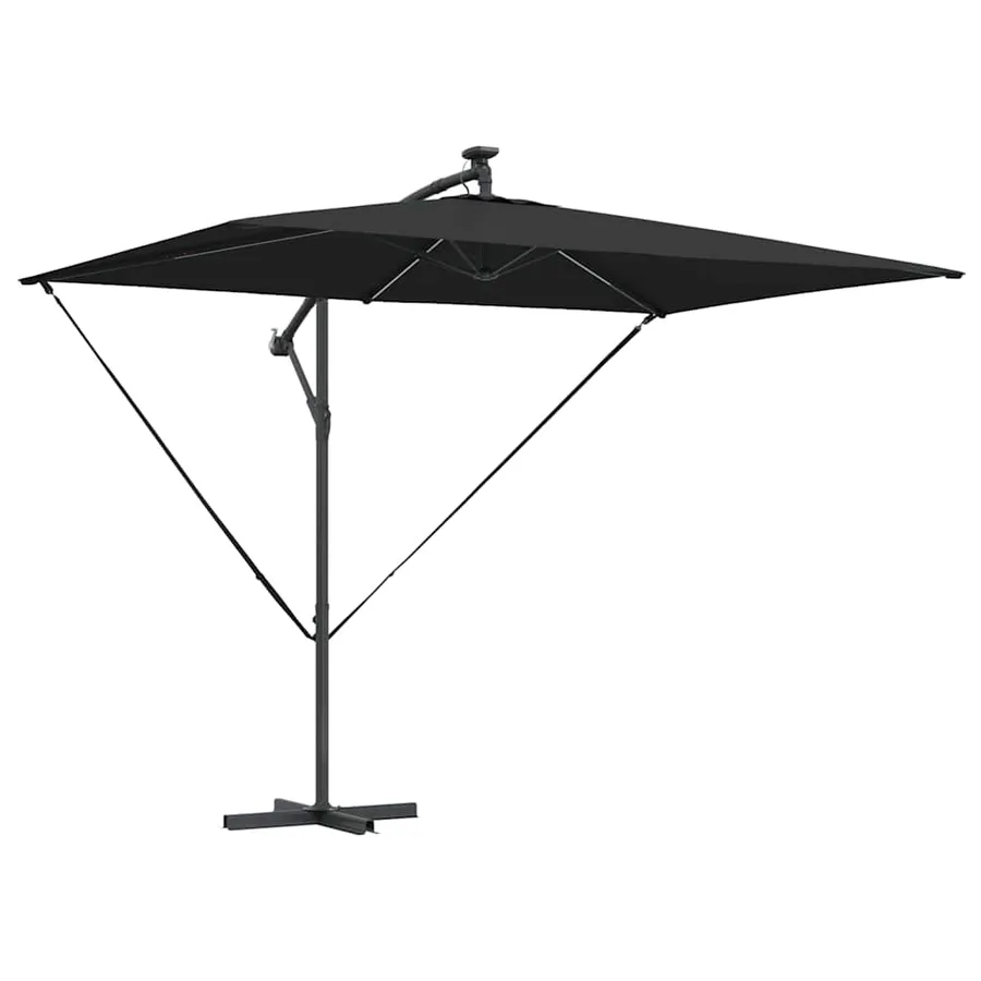 Parasol Noir 294 x 200 x 270 cm Polyester et Aluminium - 2