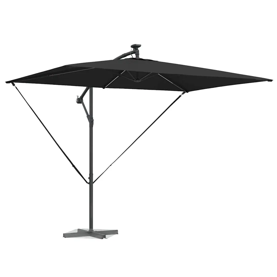 Parasol Noir 294 x 200 x 270 cm Polyester et Aluminium - 3