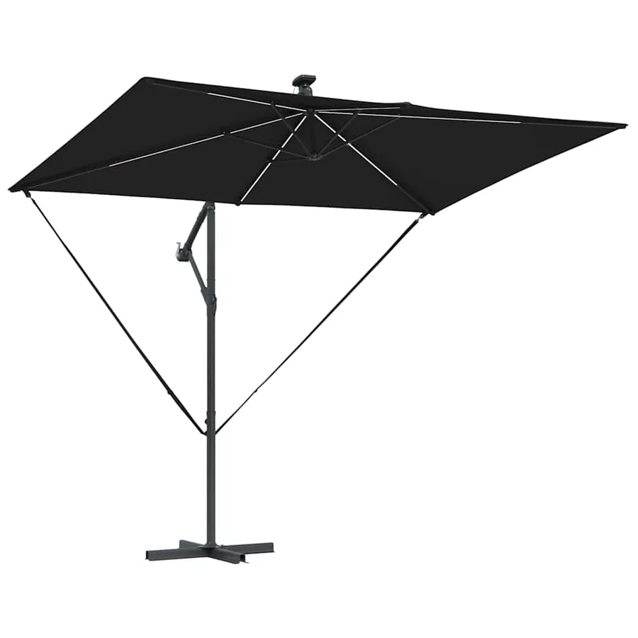 Parasol Noir 294 x 200 x 270 cm Polyester et Aluminium - 5