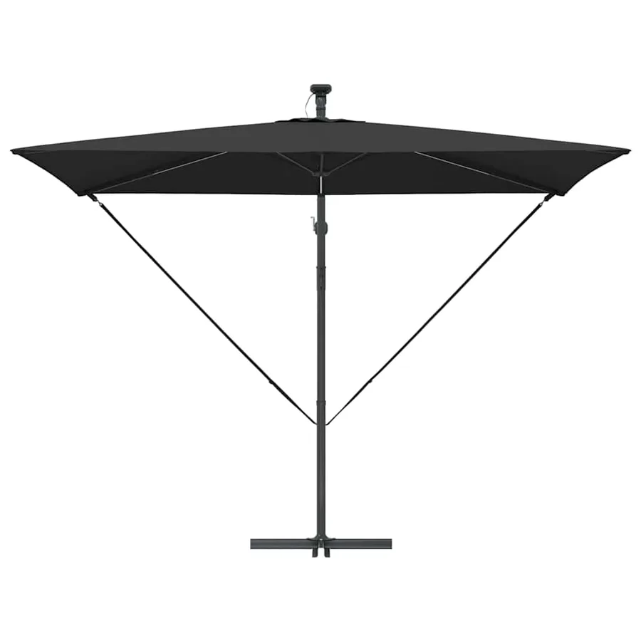 Parasol Noir 294 x 200 x 270 cm Polyester et Aluminium - 6