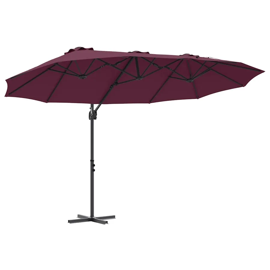 Parasol Bordeaux 372 x 198 x 243 cm Polyester et Aluminium - 2