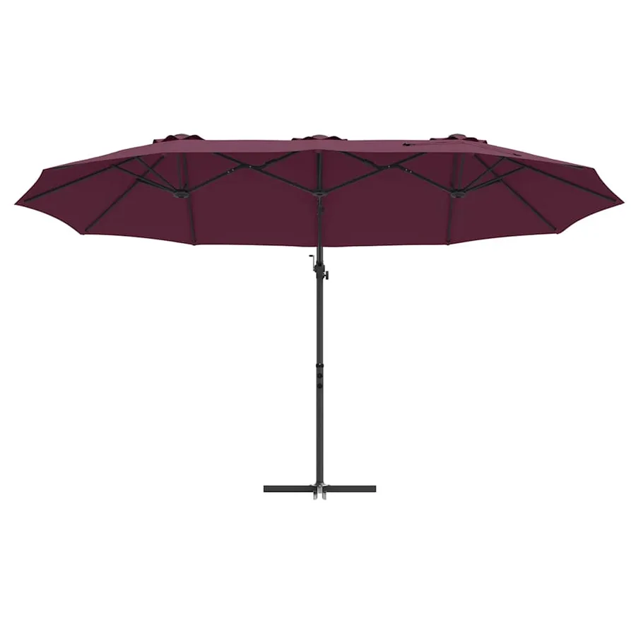 Parasol Bordeaux 372 x 198 x 243 cm Polyester et Aluminium - 5