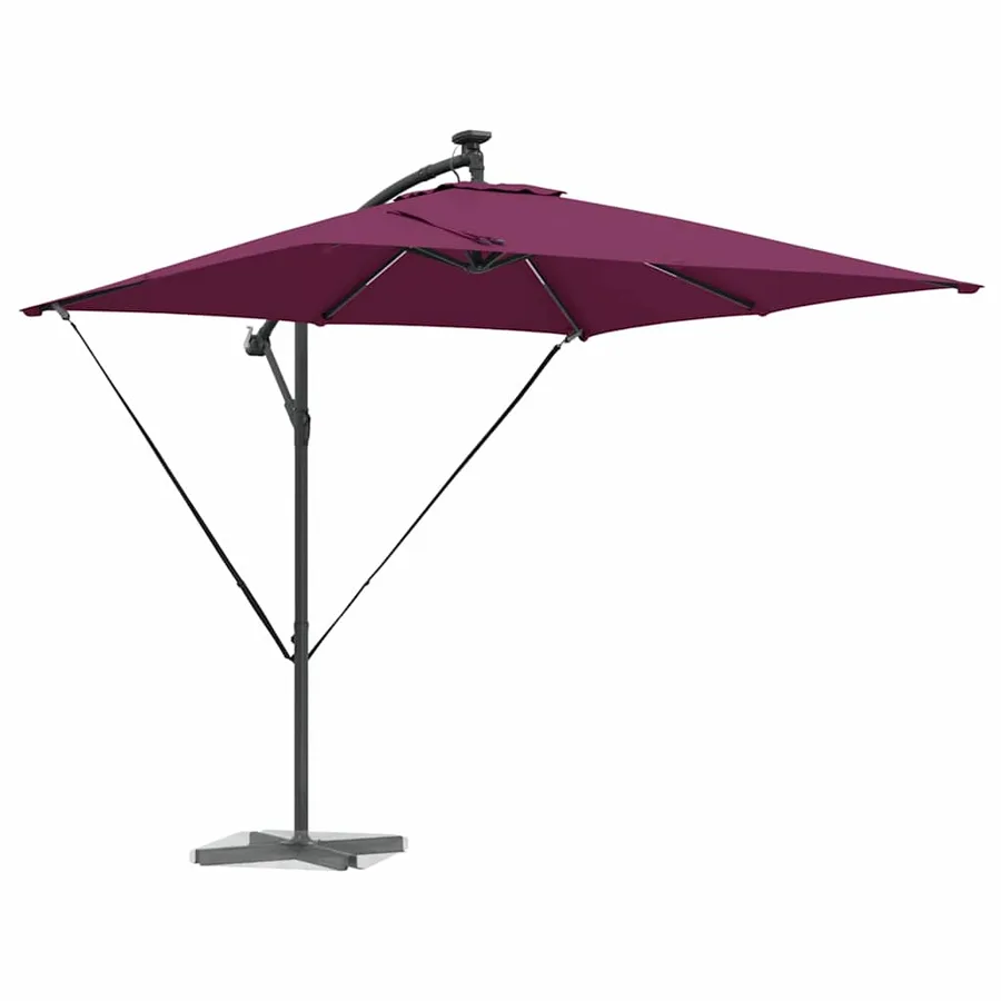Parasol Bordeaux 249 x 249 x 250 cm Polyester et Aluminium - 3