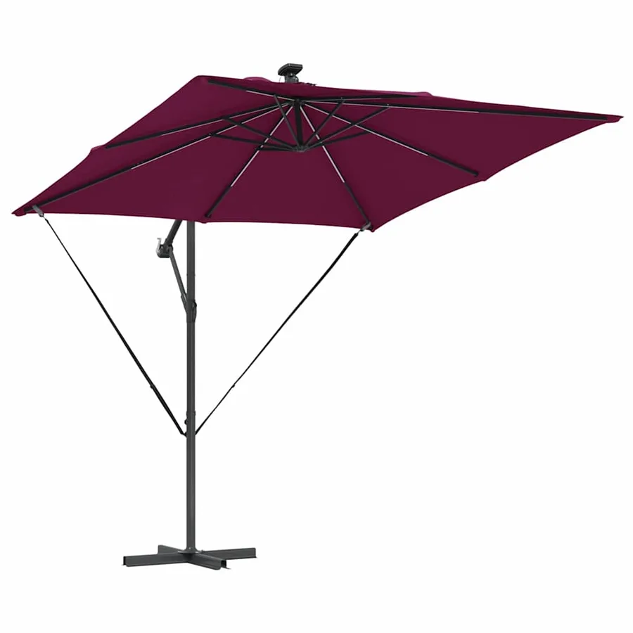 Parasol Bordeaux 249 x 249 x 250 cm Polyester et Aluminium - 5