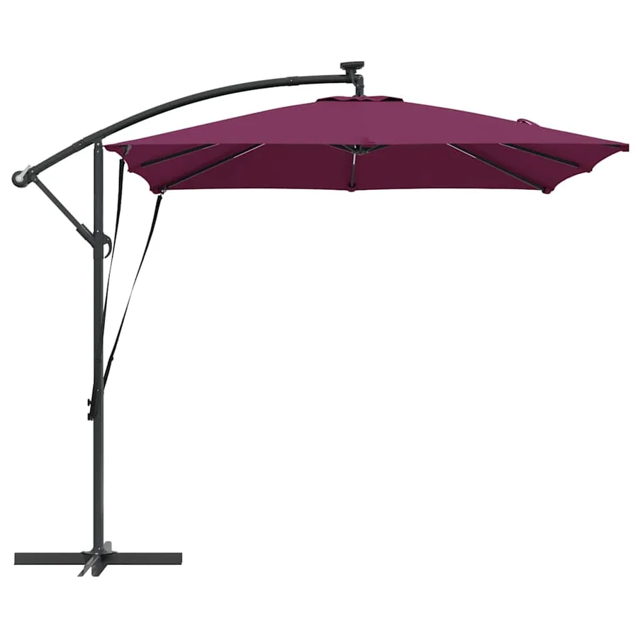 Parasol Bordeaux 249 x 249 x 250 cm Polyester et Aluminium - 7