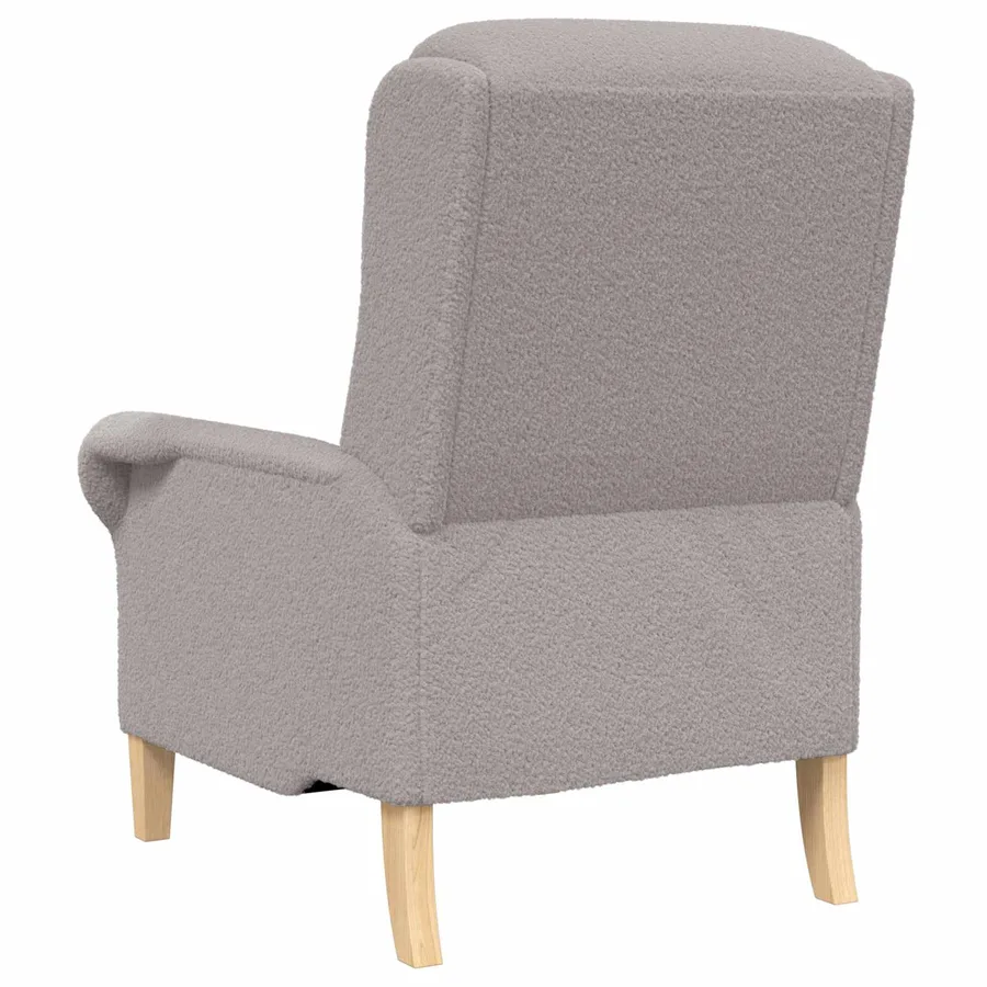 fauteuil Gris clair Tissu en Sherpa doux - 5