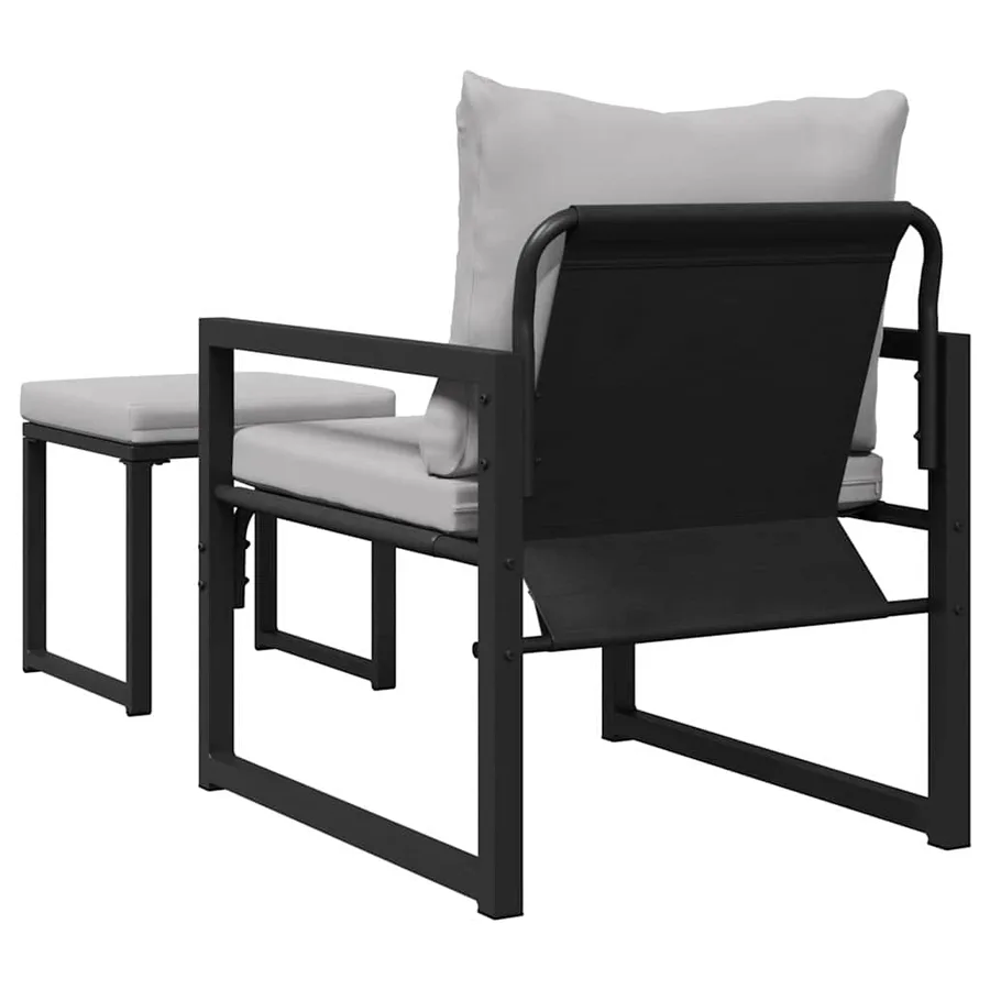 Mobilier de jardin 4 pcs 2-Nombre de places Gris clair - 9
