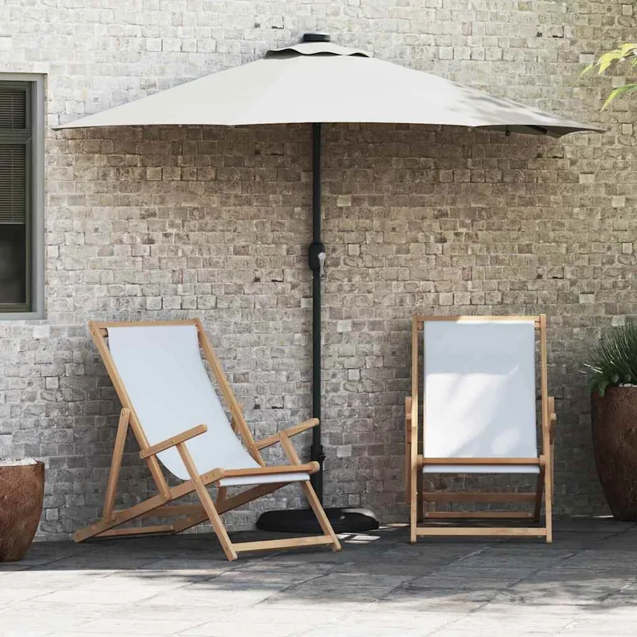 Parasol de jardin Sable 294 x 150 x 223 cm Polyester et Acier
