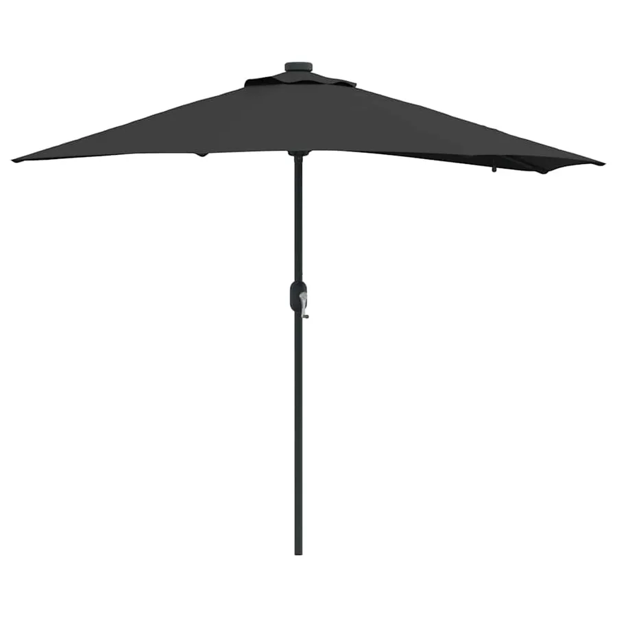Parasol de jardin Noir 294 x 150 x 223 cm Polyester et Acier - 2