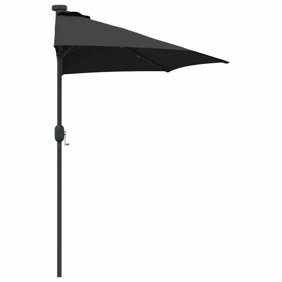 Parasol de jardin Noir 294 x 150 x 223 cm Polyester et Acier - 6