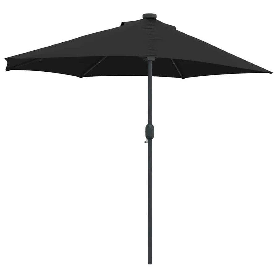 Parasol de jardin Noir 294 x 150 x 223 cm Polyester et Acier - 7