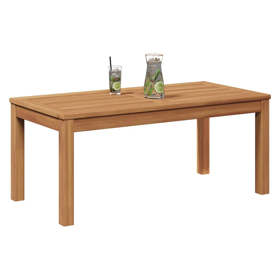table Marron 95 x 45 x 40 cm Bois de teck massif - 3