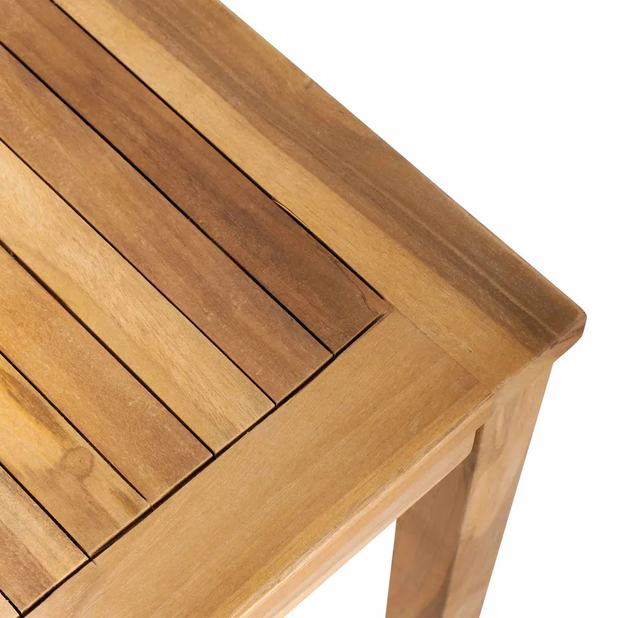 table Marron 95 x 45 x 40 cm Bois de teck massif - 9