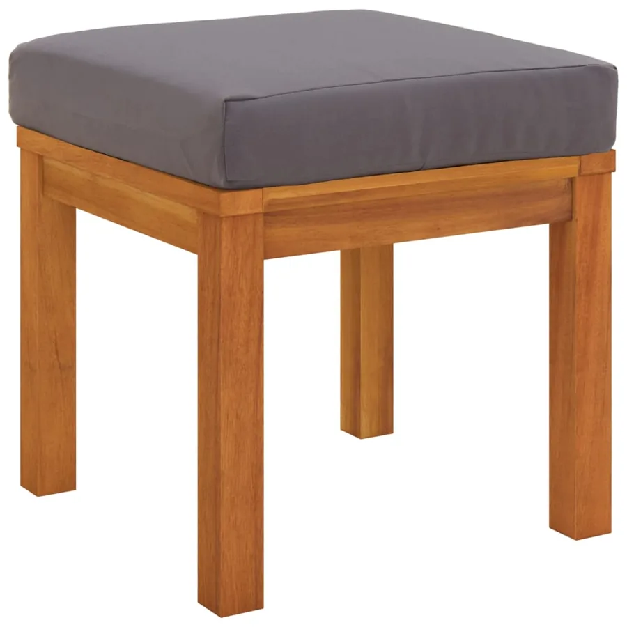 Tabourets de jardin et coussins lot de 2 Acacia solide - 3