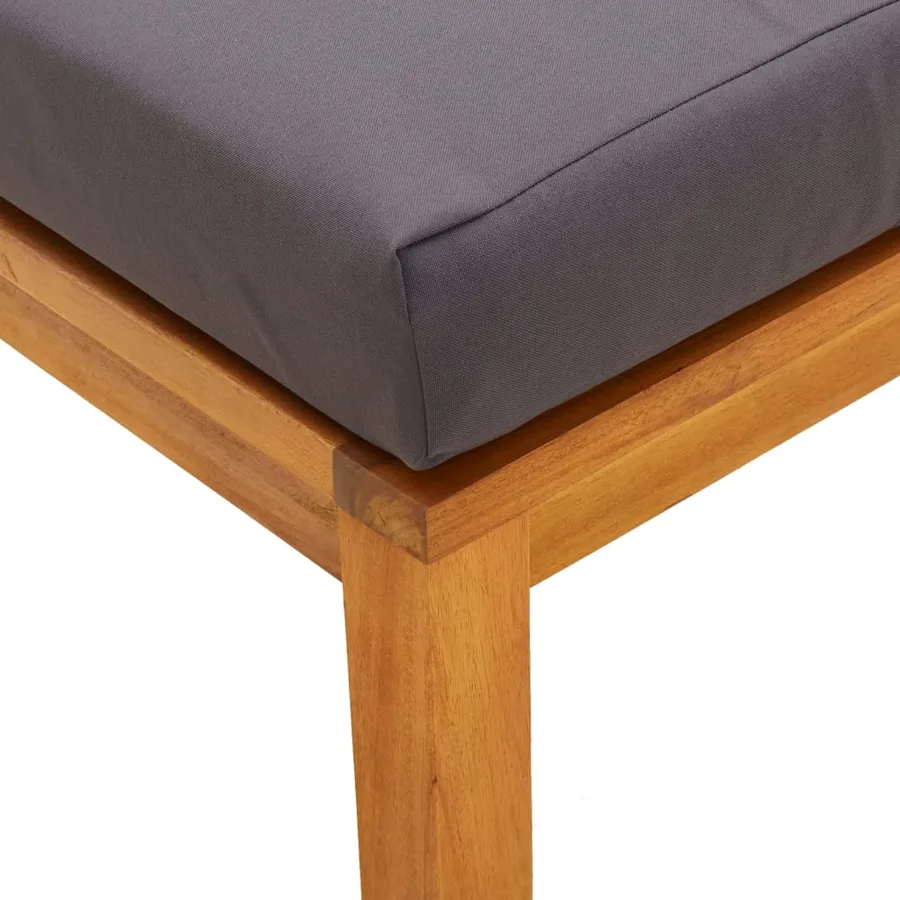 Tabourets de jardin et coussins lot de 2 Acacia solide - 6