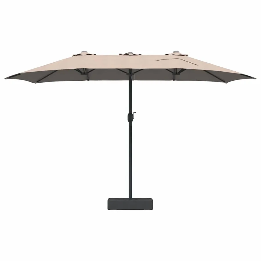 Parasol de jardin Taupe 385 x 209 x 244 cm Polyester et Acier - 4