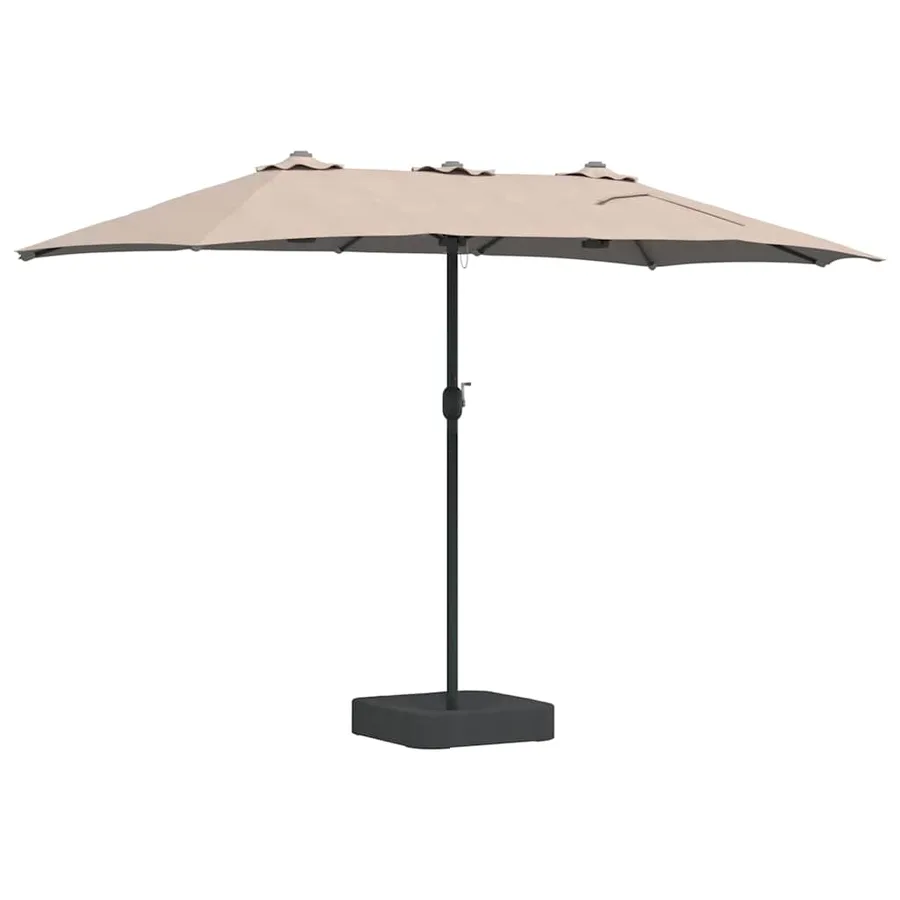 Parasol de jardin Taupe 385 x 209 x 244 cm Polyester et Acier - 6