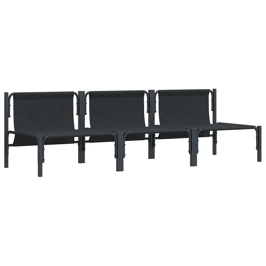Mobilier de jardin 3 Pièce Anthracite 80 x 80 x 71 cm Acier - 4