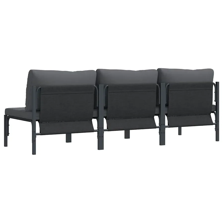 Mobilier de jardin 3 Pièce Anthracite 80 x 80 x 71 cm Acier - 7