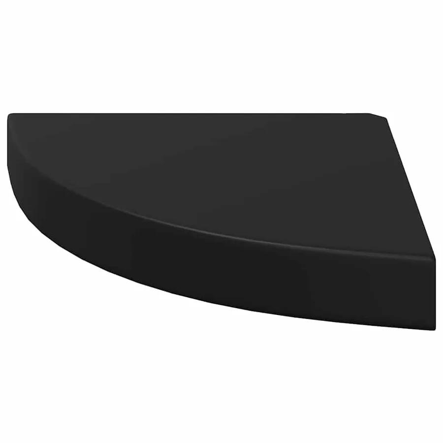 Étagères d'angle flottantes 4 pcs noir 25x25x3,8 cm MDF - 6