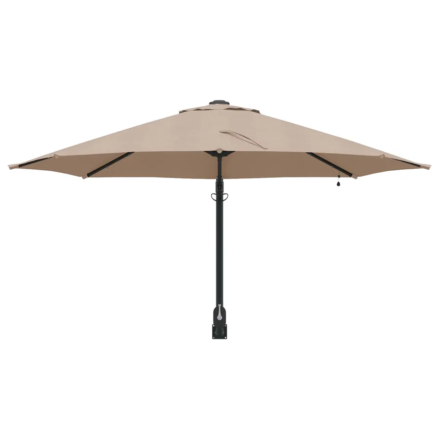 Parasol de jardin Taupe 248 x 248 x 148 cm Polyester et Acier - 4