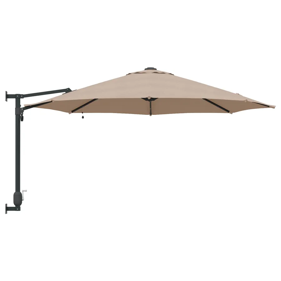 Parasol de jardin Taupe 248 x 248 x 148 cm Polyester et Acier - 5