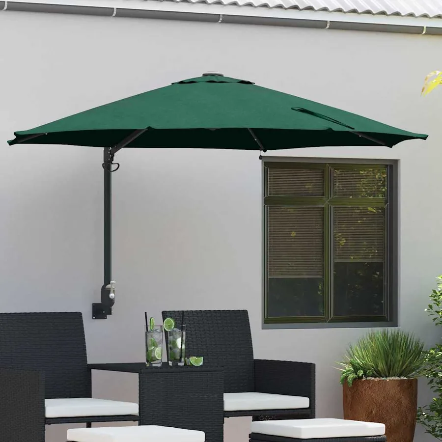 Parasol de jardin Vert 248 x 248 x 148 cm Polyester et Acier