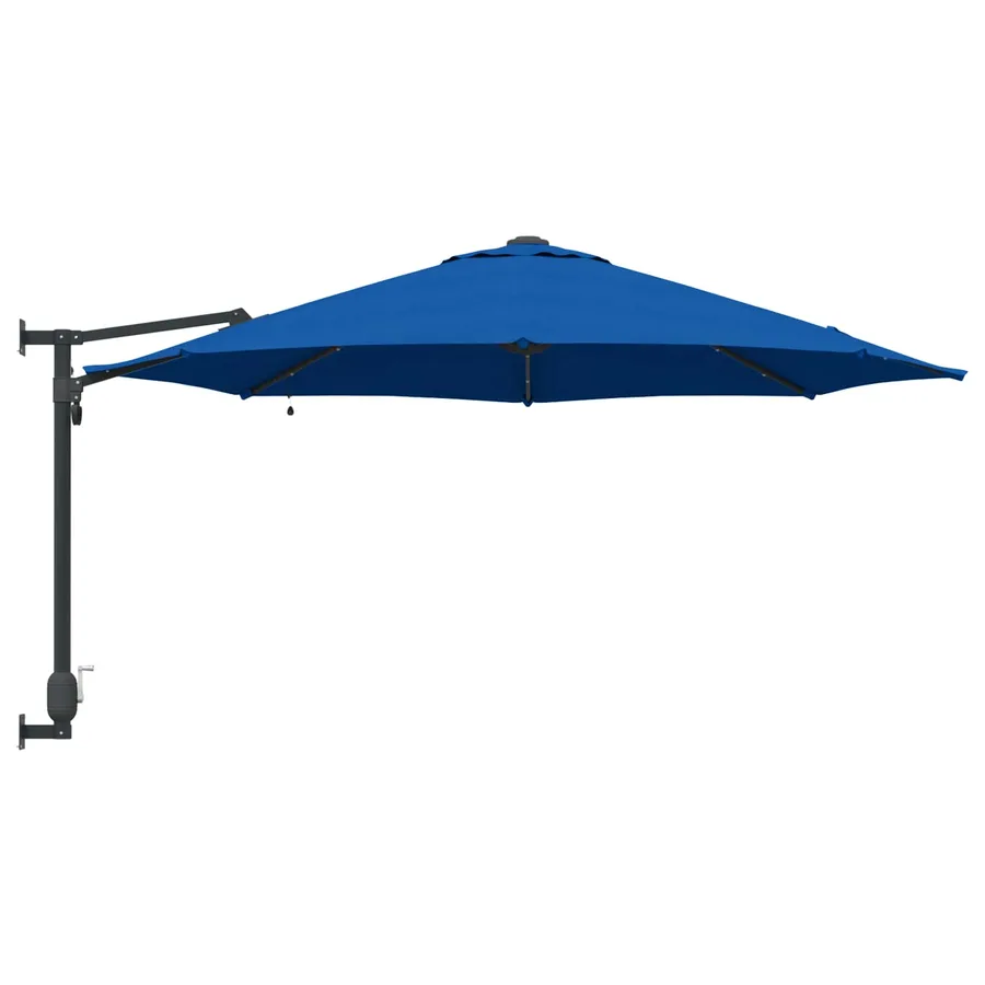 Parasol de jardin 248 x 248 x 148 cm Polyester et Acier Azur - 5