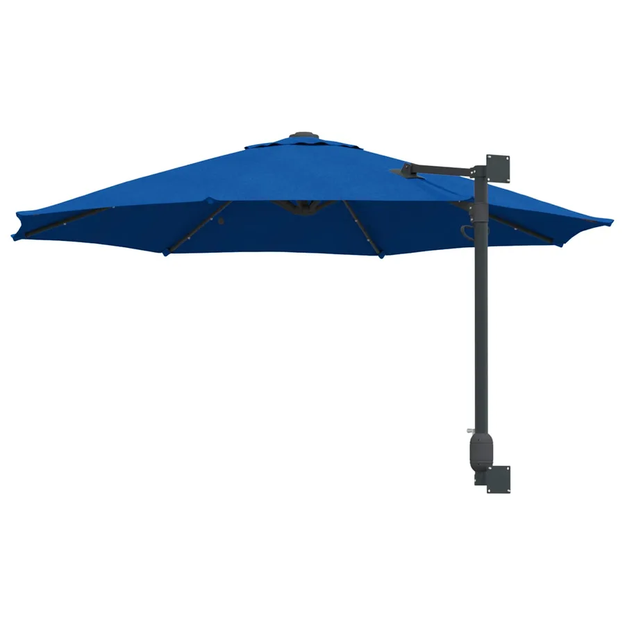 Parasol de jardin 248 x 248 x 148 cm Polyester et Acier Azur - 6