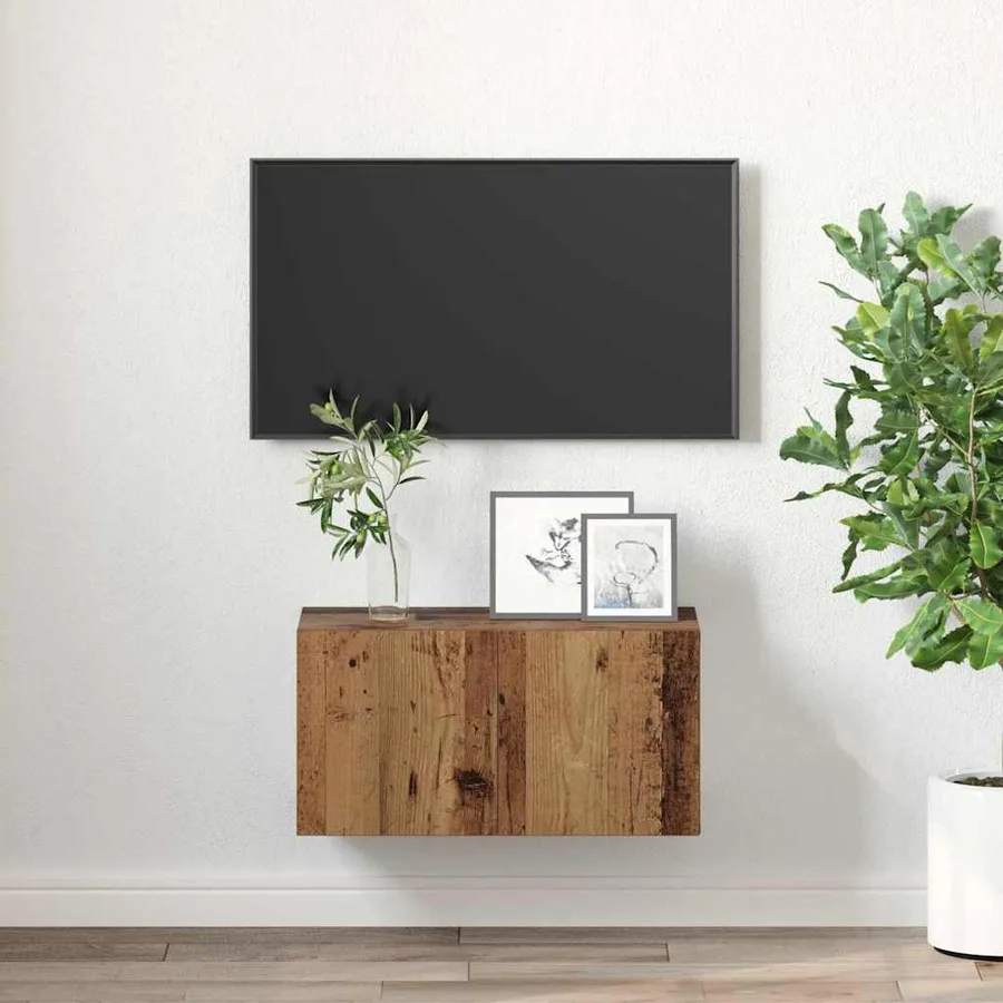 Ensemble meuble TV Marron 60 x 30 x 30 cm Bois d'ingénierie - 4