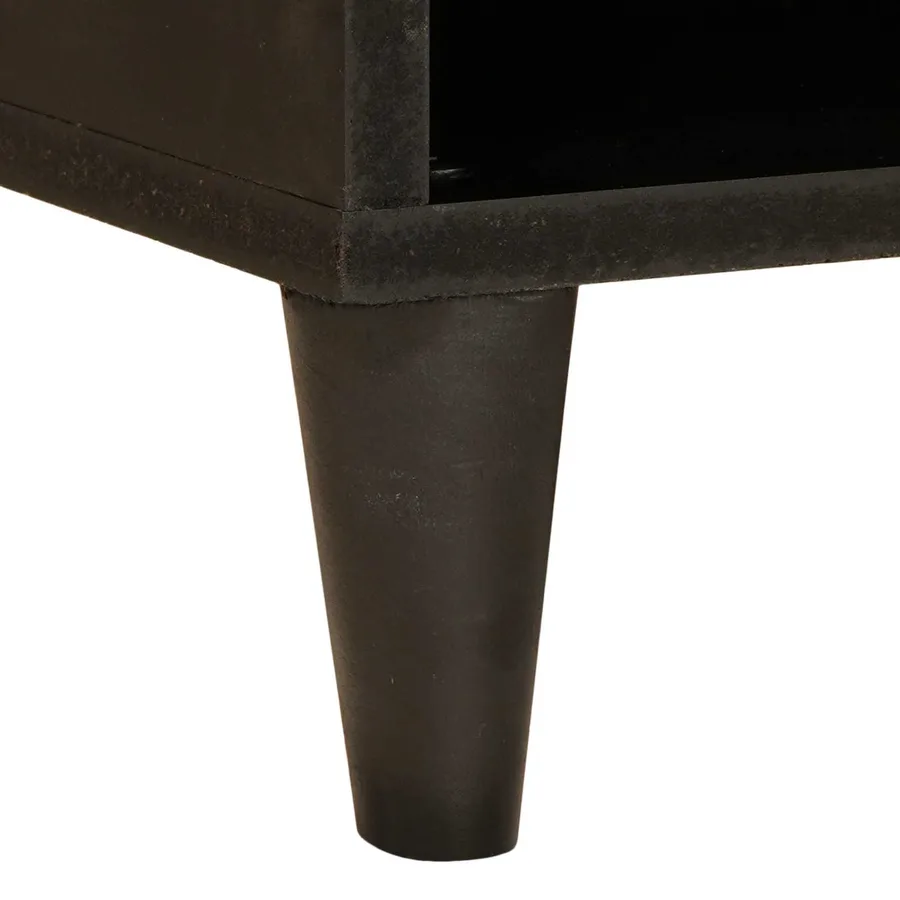 Meuble TV Noir et or 80 x 33 x 46 cm Bois d'ingénierie - 13