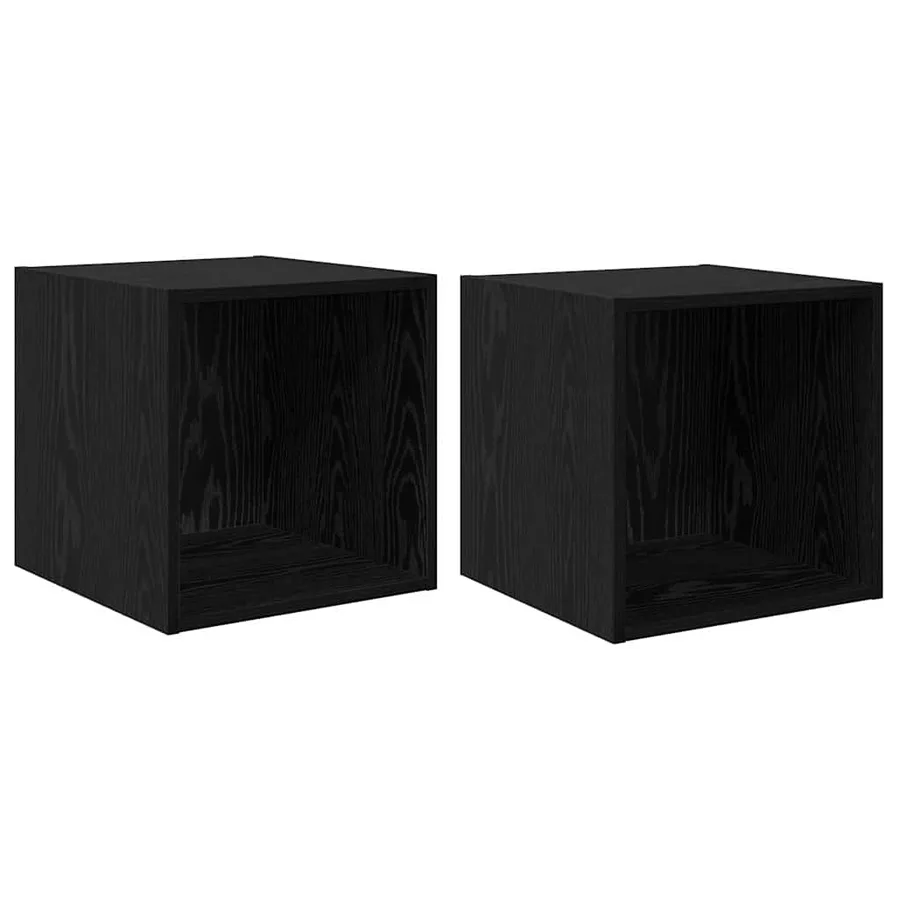 Meuble mural 2 pcs Chêne noir 37 x 37 x 37 cm Bois d'ingénierie - 2