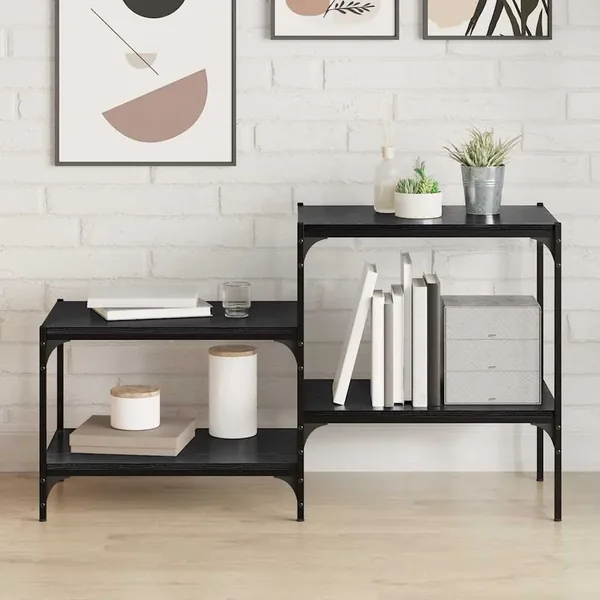 Étagère à livres 4 pcs Noir 60 x 40 x 1,5 cm Bois d'ingénierie