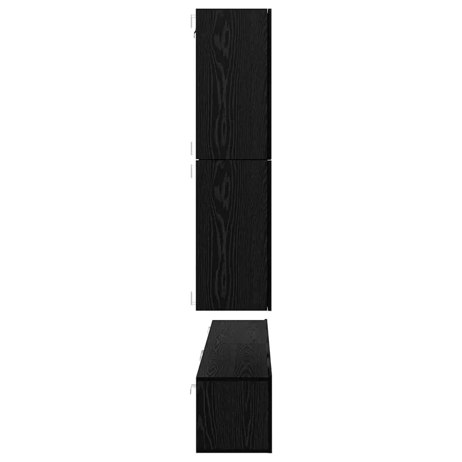 Ensemble meuble TV 8 pcs Chêne noir Bois d'ingénierie - 8