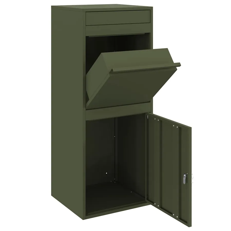 Boîte de dépôt de colis Vert olive 47,5 x 38 x 59 cm Acier - 4
