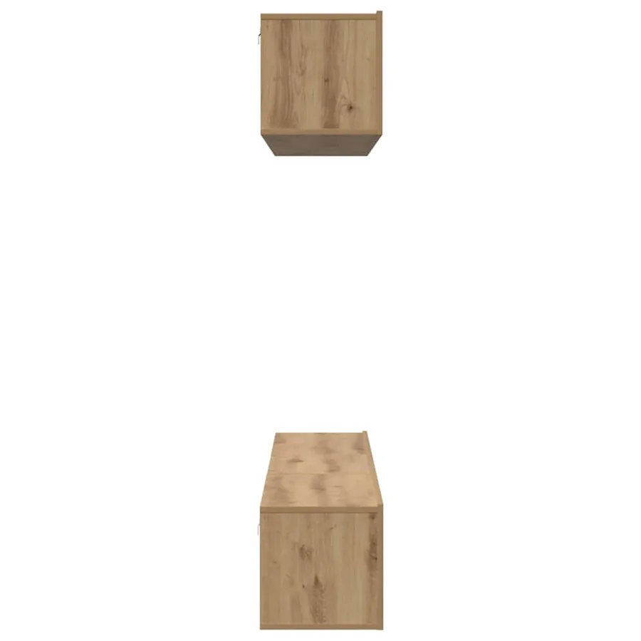 Ensemble meuble TV 5 pcs Chêne artisanal Bois d'ingénierie - 9