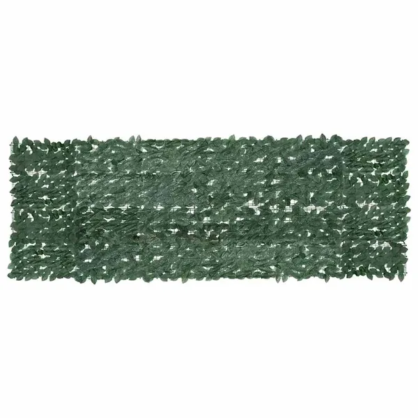 Écran de balcon avec feuilles vert foncé 300x100 cm