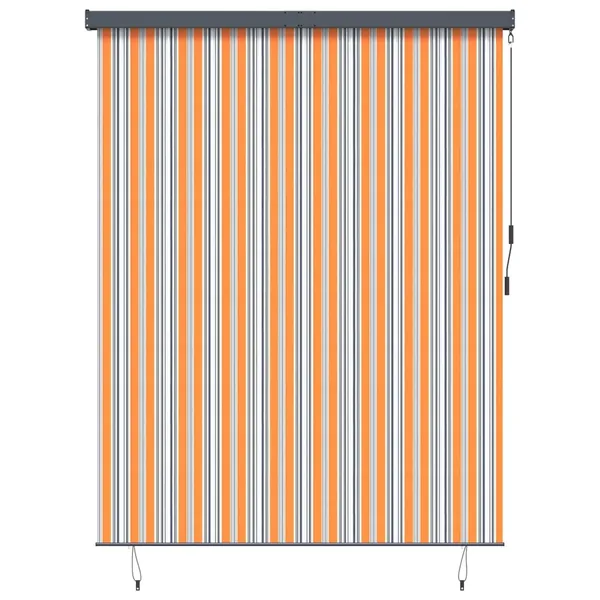 Store enrouleur Jaune et Bleu 200 x 250 cm Tissu et Aluminium